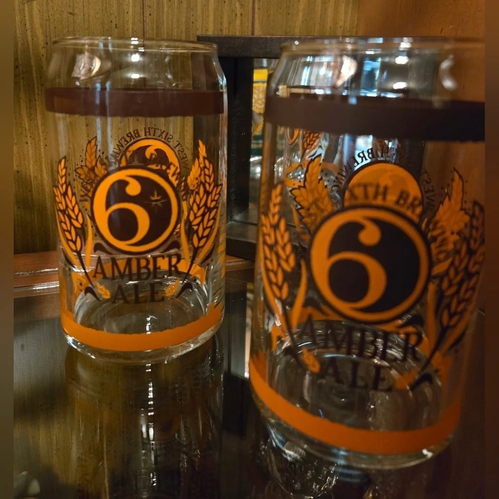 West Sixth Brewing | Amber Ale & Mecican Style Lager Beer Glasses | Set Of 4 - Picture 6 of 15